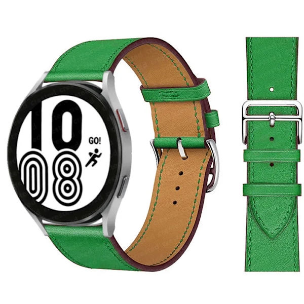 20mm 22mm Läderarmband För Samsung Galaxy watch 5 pro/Active 2/3/S3/Huawei GT-2-Pro Armband correa Galaxy Watch 7/6/5/4 armband Bambou 20mm watch band