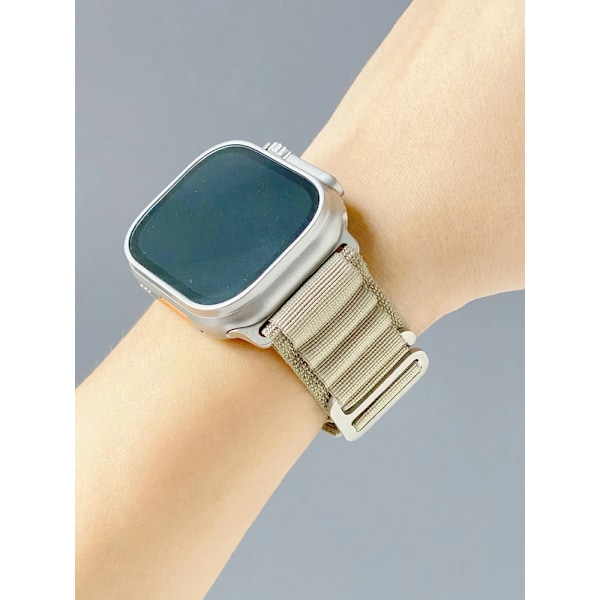 Alpine Loop Armband för Apple Watch Ultra 2 Band 49mm 46mm 45mm 44mm 42mm 41mm 40mm Correa Armband iWatch Serie 10 SE 9 8 7 6 5 Starlight 38 40 41 42(S10) mm