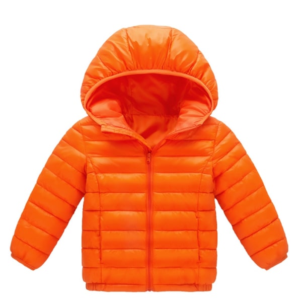 Lätt ankjacka med luva för barn unisex för vinter/vår 1-10 år orange 8t 150