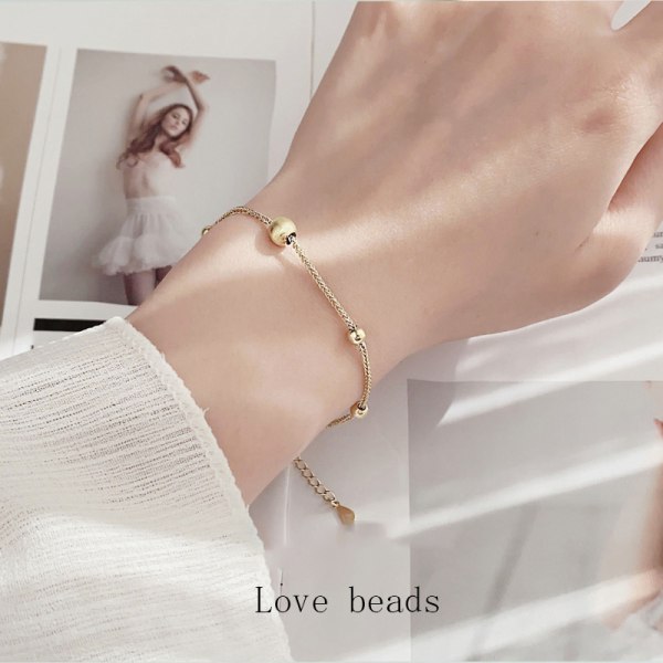 Justerbart pärlarmband Enkelt armband Personliga eleganta tillbehör Bra presenter till golden