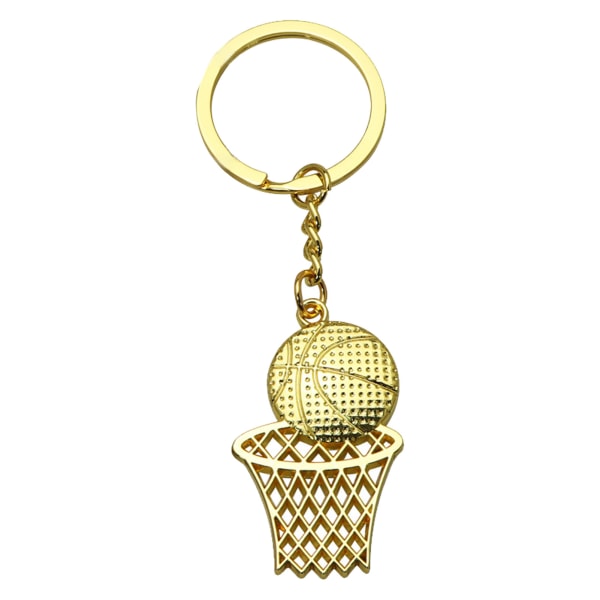 Basket Nyckelring Anti-st Basket Nyckelring Kreativ Tredimensionell Sport Nyckelringar Souvenir Bil Hängbar dekoration gold