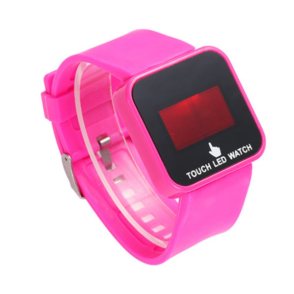 Watch Mode Fyrkantig Elektronisk Watch Casual Studentarmband Watch rose red