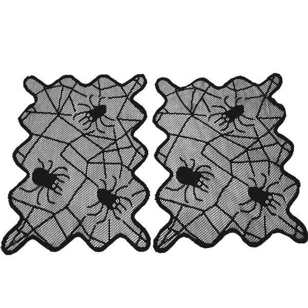 Halloween bordsduk Spider Web Bordsduk Festdekoration Tillbehör för Halloween Köksinredning Nytt as show