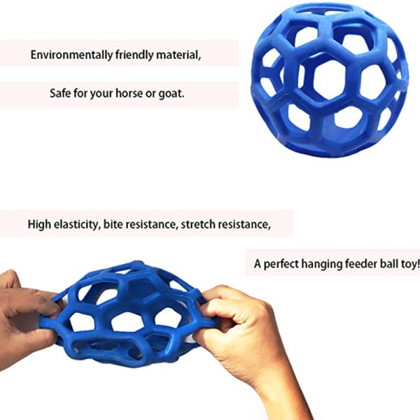 Hästgodisboll Hängande hömatare Leksaksboll Multifunktionell matningsleksak för häststallvagn red