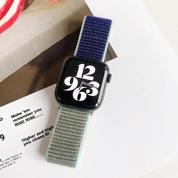 Nylon Loop Armband för Apple Watch Armband 44mm 40mm 45mm Ultra2 49mm 41mm Sportarmband iwatch Tillbehör Serie 9 8 se 7 6 5 4 3 canary yellow 40 38mm-40mm-41mm