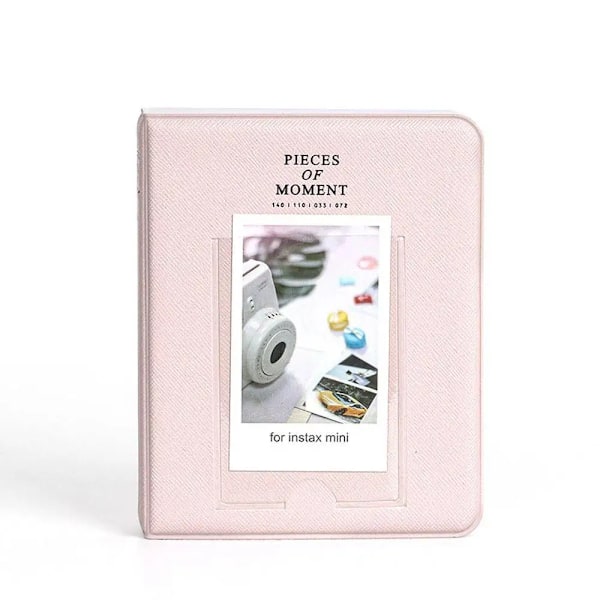 64 Fickor För Polaroid Fotoalbum Mini Direktbildsfodral Förvaring för Fujifilm Instax Mini Film Instax Bröllopsfotoalbum pink