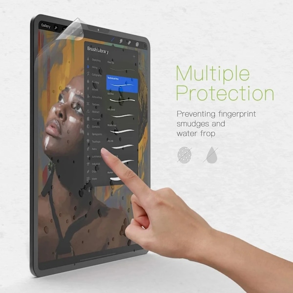 Pappersliknande skärmskydd PET för iPad 9.7 Air 2 3 10.5 Air 4 5 10.9 Pro 11 12.9 10.2 10 9:e 8:e 7:e Gen Mini 1 2 3 4 5 6 Pro 12.9 Face id