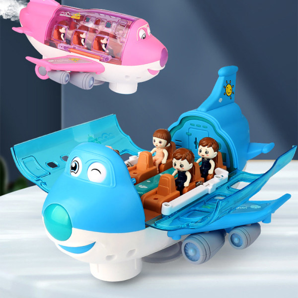 Barn Stunt elektrisk flygplansleksak med ljuseffekter Roterande Super Trick Present för barn Barn blue