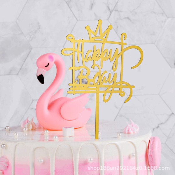 50 st födelsedagstårta topper-insatser med pålitligt akrylmaterial och perfekt val för gör-det-själv för att dekorera födelsedagstema crown x 1