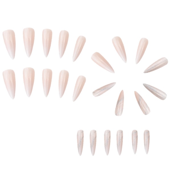 Marmorrosa press-på naglar INS Trendiga kvinnor konstgjorda naglar för fingernagel DIY hemma jelly glue model