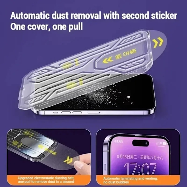 1-3st Dammfri Installation Sekretess Skärmskydd För iPhone 14 11 12 13 15 16 Pro Max 15 16 Plus XR XS Max Anti-Spion Glas For iPhone 11 Pro 2 Pieces(Dust-free p