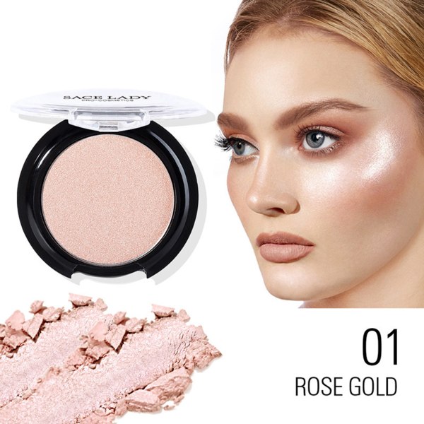 Natural Makeup Glitter Brighten Highlighter Radiance Enhancing Makeup Tool för ansiktssmink för kindbenshals 1