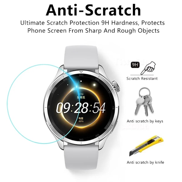 Härdat glas för Xiaomi Mi Watch S4 Smartwatch Skärmskyddsfilm Anti-rep för Xiaomi Mi Watch S3 film Tillbehör 4 Pcs For Mi Watch S3