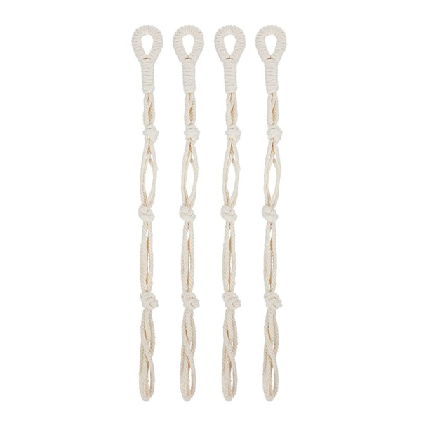 4ST Naturlig växthängare Boho Minimalistisk stil hängande växtförlängare beige 4pcs