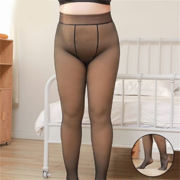 Translucent Thickening Leggings Kvinnor Ytterkläder Fot Strumpbyxor Integrerade byxor coffee step on weight 80g