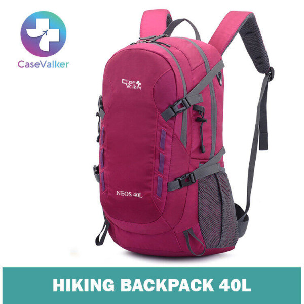 Case Valker NEOS Outdoor Nylon Ryggsäck Vandringsväska (40L) pink