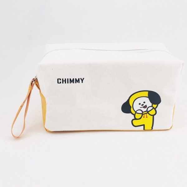 KPOP BTS BT21 Kosmetisk förvaringslåda PU pappersväska chimmy