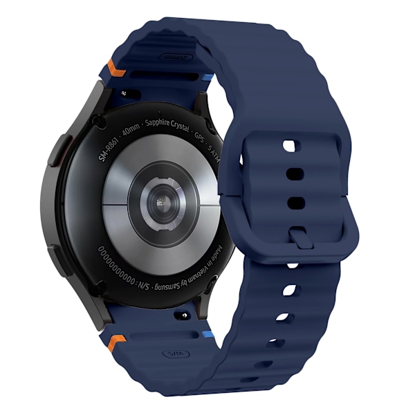 Originalt silikonarmband för Samsung Galaxy Watch 7 FE 6 4 Classic 5 pro 44mm 40mm 43mm 47mm 45mm Armband Galaxy Watch6 7 Rem Midnight Blue Galaxy 5 pro 45mm