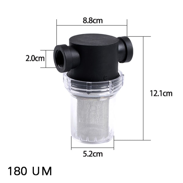 Trädgårdsdamm 20mm/25mm/32mm Inline Mesh Sil Vattenpump Bevattning Högt flöde 32mm 180 um