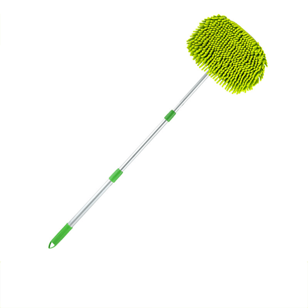 Mikrofiber biltvättborste mopp förlängbart långt handtag repfri avtagbar och tvättbar dammduk green threesection brush