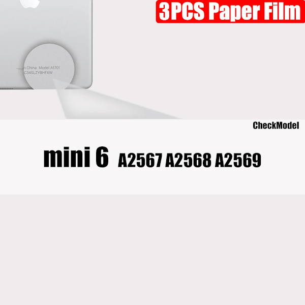 3 st Pappersliknande Skärmskydd för iPad 9:e Generationen 8 7 6 Air 5 4 10:e Pro 11 10.5 9.7 Mini 4 5 6 Inget Glas 3pcs mini 6