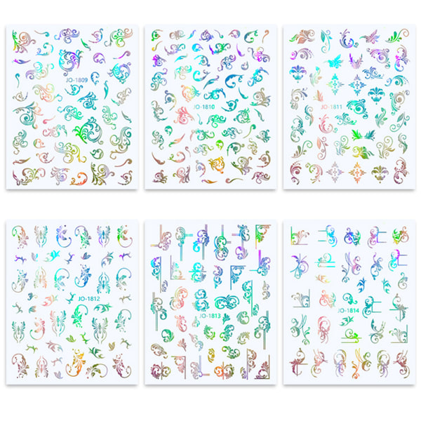 Boho Totem Nail Art Sticker Färgglada mönster dekorativa dekaler för Nail Art DIY 11