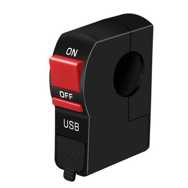 12V USB Laddning Strålkastare Strömbrytare Sparar Installation Utrymme Power GPS Bil Kylskåp a red