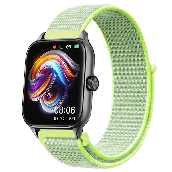 20mm 22mm Nylon Loop band för Amazfit GTS4/2/3/3pro/2e/GTS2 Mini/GTR 4 42mm/47mm/GTR2/2e/stratos armband Amazfit bip rem 12 light yellow 22mm