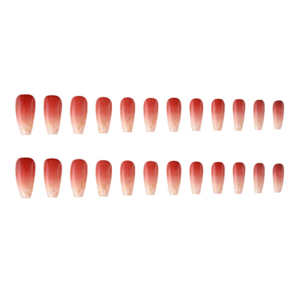 Glänsande vinröda konstgjorda naglar Unikt trendigt mönster för nagelbitar för dagligt bruk glue models