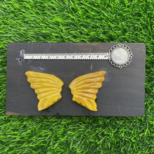 10 cm naturliga set kvinnlig modell enkelvinge 5 cm kristallvingar Goldstone