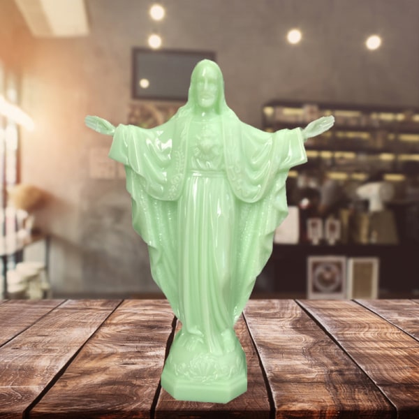 Eternal Light Jesus Luminous Desktop Ornament PVC Staty Present för familj 13,5*4,9*18cm default