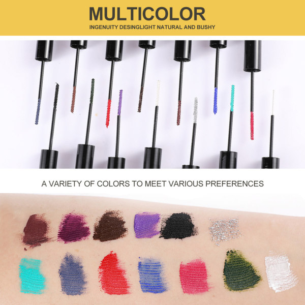 Färg Mascara Långvarig Makeup Tjock Lockig Snabbtorkande Förlängning för kvinnor red