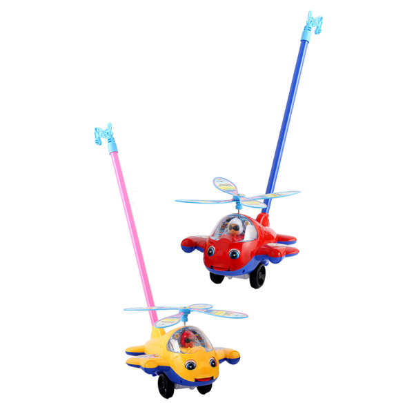 Push Plane Toy Plast Push Cart för Baby Toddler Learning Walk Toy Airplane Cart default