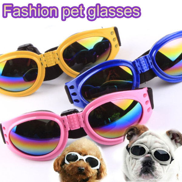 Söta sällskapsdjur Solglasögon Vikbara vindtäta ögonskydd för hund Glasögon Festdräkt Foto för kattvalp white one size