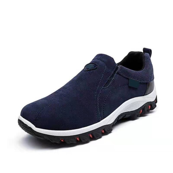 Slip-On Walking Shoes för män Casual Andas Anti Slip Skor med gummisula gray 39