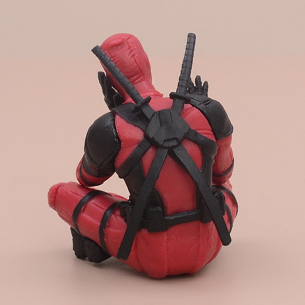 Deadpool figurleksaker Actionfigurer Leksakspresenter för barn Födelsedagsdekor 6 cm sitting position