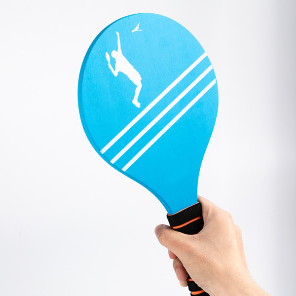 Strandtennis Badmintonracket Paddle Set med PingPongbollar Fjädrar Trädgård Open Spaces Park as show