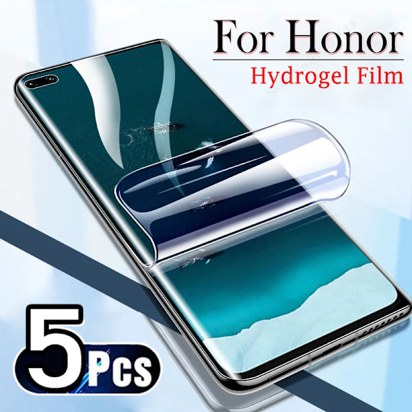 5 ST För Honor 70 90 50 200 Pro Full Cover Hydrogel Film Skärmskydd För Honor X9B X8b X9C X9A X8A X7A Magic 6 5 Lite 7 Pro For Honor 70 Lite 5 Pieces