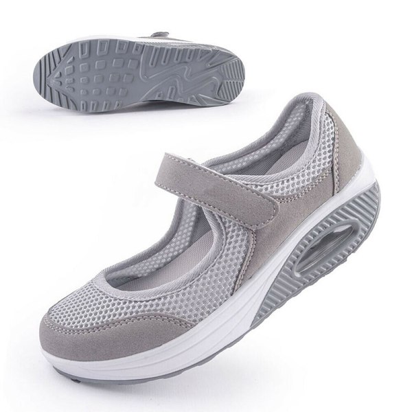 Dam Komfort Walking Nurse Shoes Anti-Slip Andas Wedges Sneaker för Fitness d 36