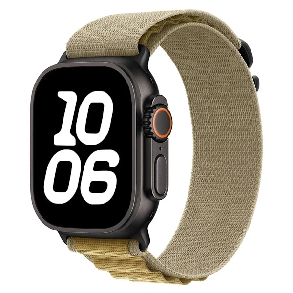 Alpine för Apple Watch 10 42/46mm Armband 44mm 40mm 45mm 41mm 38mm Correa Nylonarmband iWatch Series 7 6 3 5 Se 8 9 Ultra2 49mm Wheat 42mm 44mm 45mm 46mm
