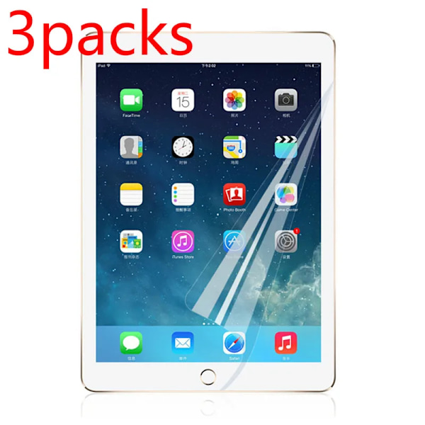 3 st Mjuk Hydrogel Film För iPad 10:e 10.9 Pro 11 2022 Skärmskydd För iPad Mini 6 Air 5 4 10.2 7:e 8:e 9:e Skyddsfilm 3PCS for 8th 10.2