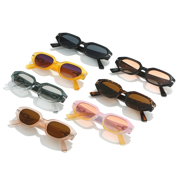 Mode små bågar UV-skyddande solglasögon som minskar påfrestningar på ögonen yellow double grey