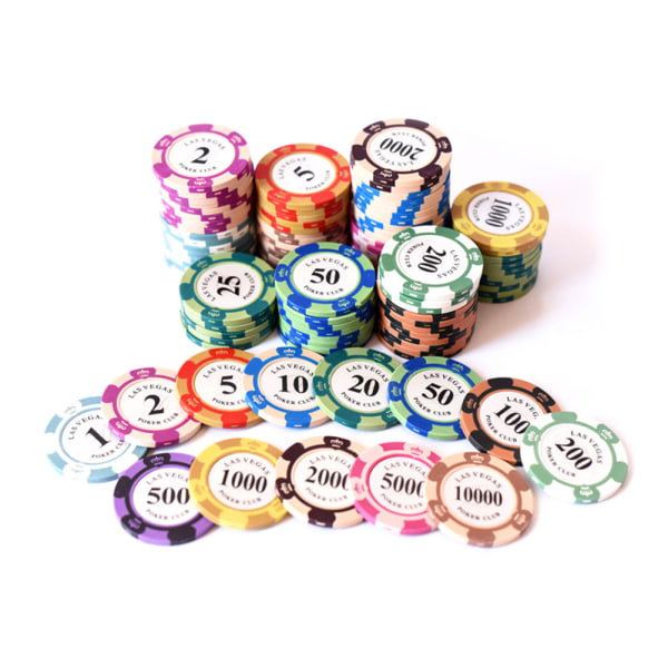 Flervalsmarker Bärbara spelmarker Las-vegas mynt för kasinon 10 face value