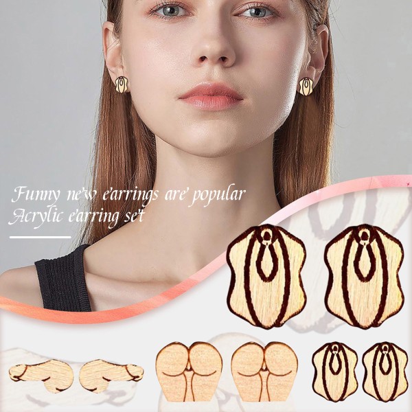 Rolig akryl örhängen Set Vintage enkla öronnappar Personlig mode dangler för kvinnor flickor fun earrings set