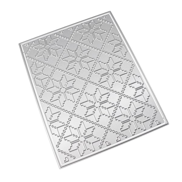 Bladformade stansade form Fyrkantigt block metallskärningsverktyg Stencil Scrapbook-präglingsverktyg för gör-det-själv silver