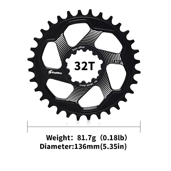 Mountainbike vev Half Cnc Hollow One Vevsats 170 mm aluminiumaxel Gxp vev 24