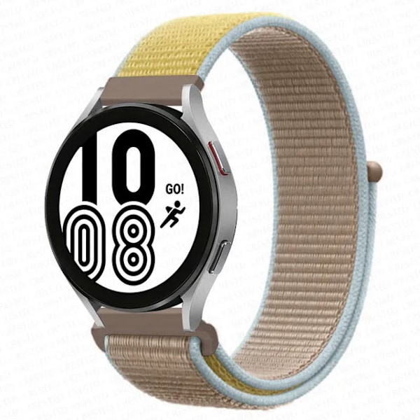 Nylon Loop Band för Samsung Galaxy Watch 6 4 7 classic/5 Pro/active 2/Gear S3 20mm/22mm Armband Huawei watch GT 2e 3 pro rem Camel 48 22mm