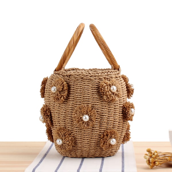 Vävd Halm Crossbody Söt Halm Axelväska Sommar Beach Envelope Bag För Kvinnor camel