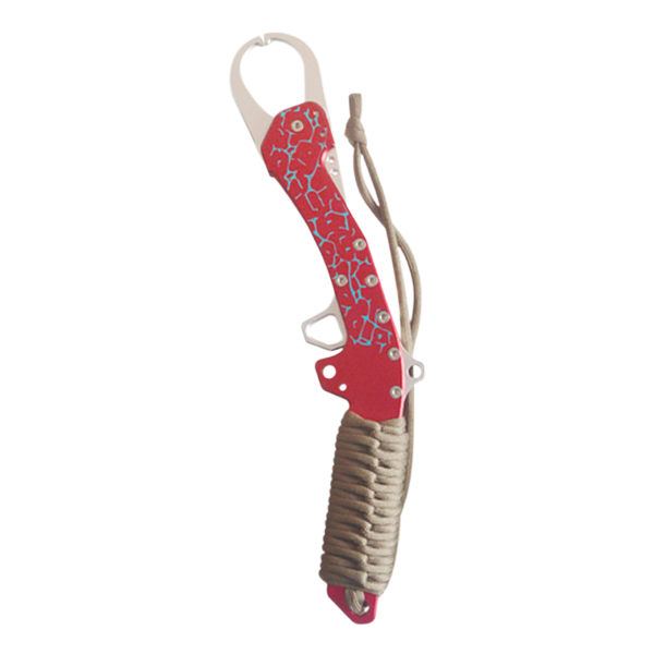 Multifunktionell Fish Grip bärbar fisketång med halkfritt handtag Multipurpose Fish Control Clamp red