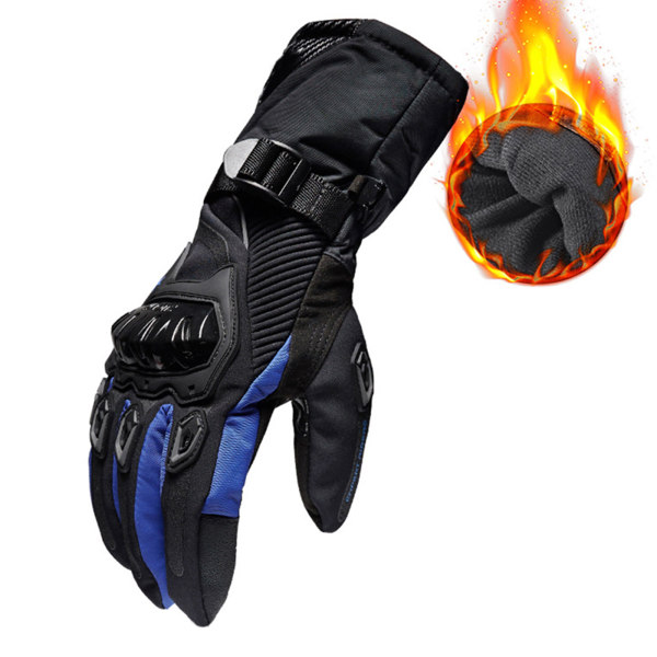 Vattentäta vindtäta handskar Vinter motorcykelhandskar Varma cross-country handskar 2xl blue